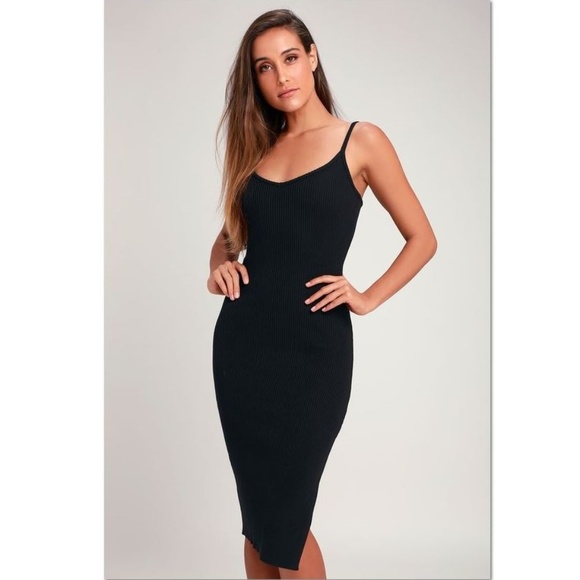 BodyCon Little Black Dress Criss-Cross Back Small - Picture 2 of 3